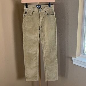 Billabong Outsider Slim Corduroy Pants Womens 24 Tan Beige Low Rise Straight Leg